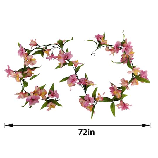 6ft. Pink Alstroemeria Garland by Ashland®
